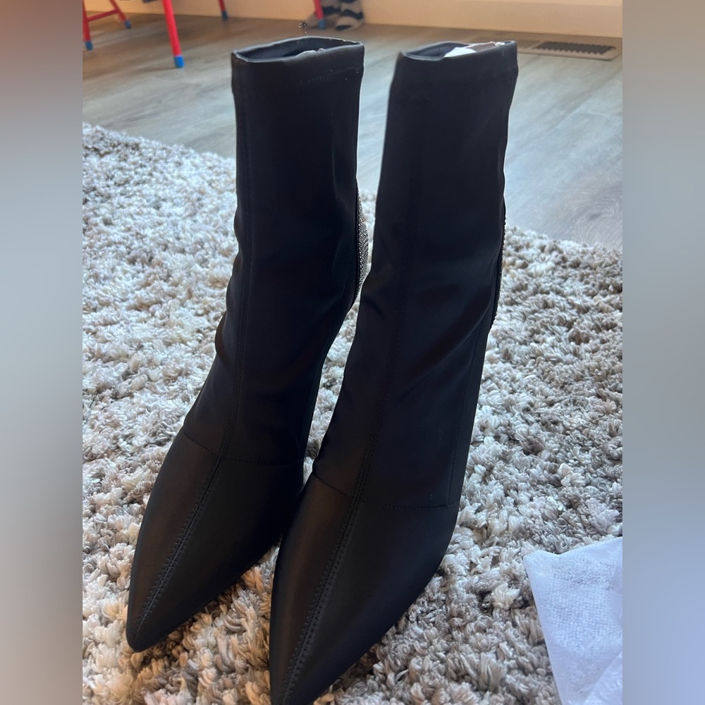 Lauren Lorraine Black Heeled Boots